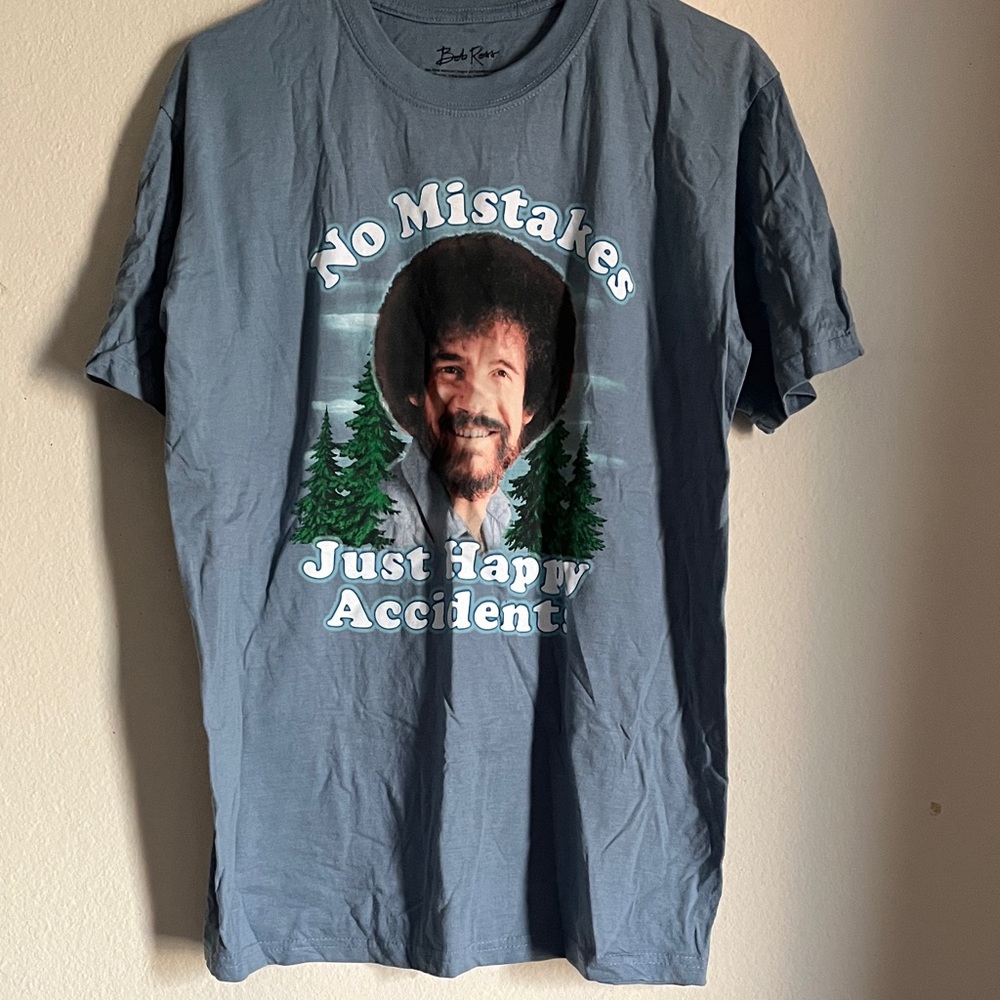 Bob Ross Blue Graphic Tee